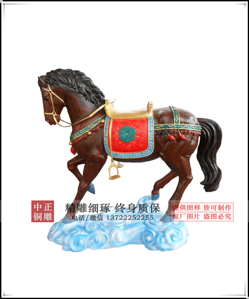 赤兔馬鑄銅雕像|動物雕塑價格