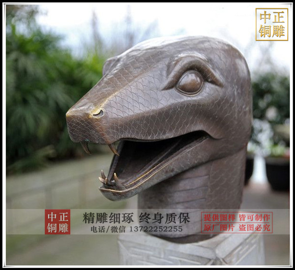 銅蛇動物雕塑|銅蛇擺件