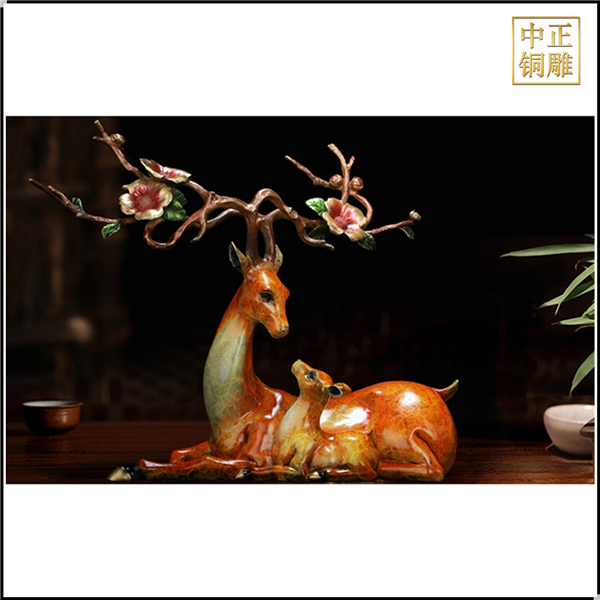 純銅梅花鹿擺件.jpg 純銅梅花鹿擺件.jpg