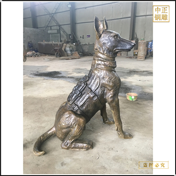 牧羊犬動(dòng)物銅雕塑鑄造.jpg