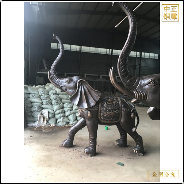 大型室外銅雕大象擺件加工